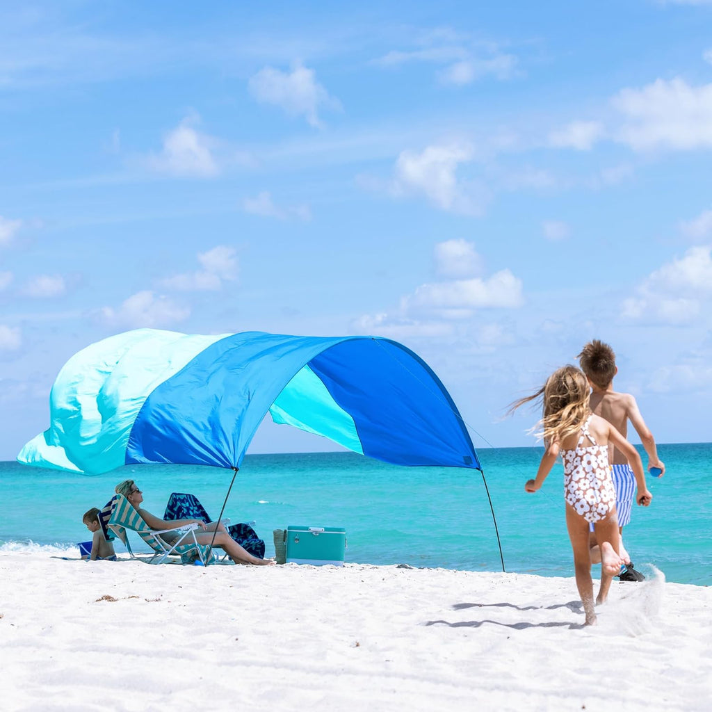 Shibumi Shade 3.0 Beach Tent Canopy - Wind-Powered, Quick Setup in 3 Mins, 150 Sq. Ft. for 8 People, UPF 50+