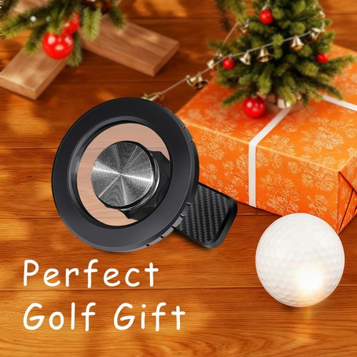 Magnetic Phone Holder for Golf Cart, Car, Gym & Home Strong Magnet Mount with 360° Adjustable Rotation Anti-Slip Rubberized Base Compatible with iPhone & Android with Magnetic Ring Gifts for Golfers