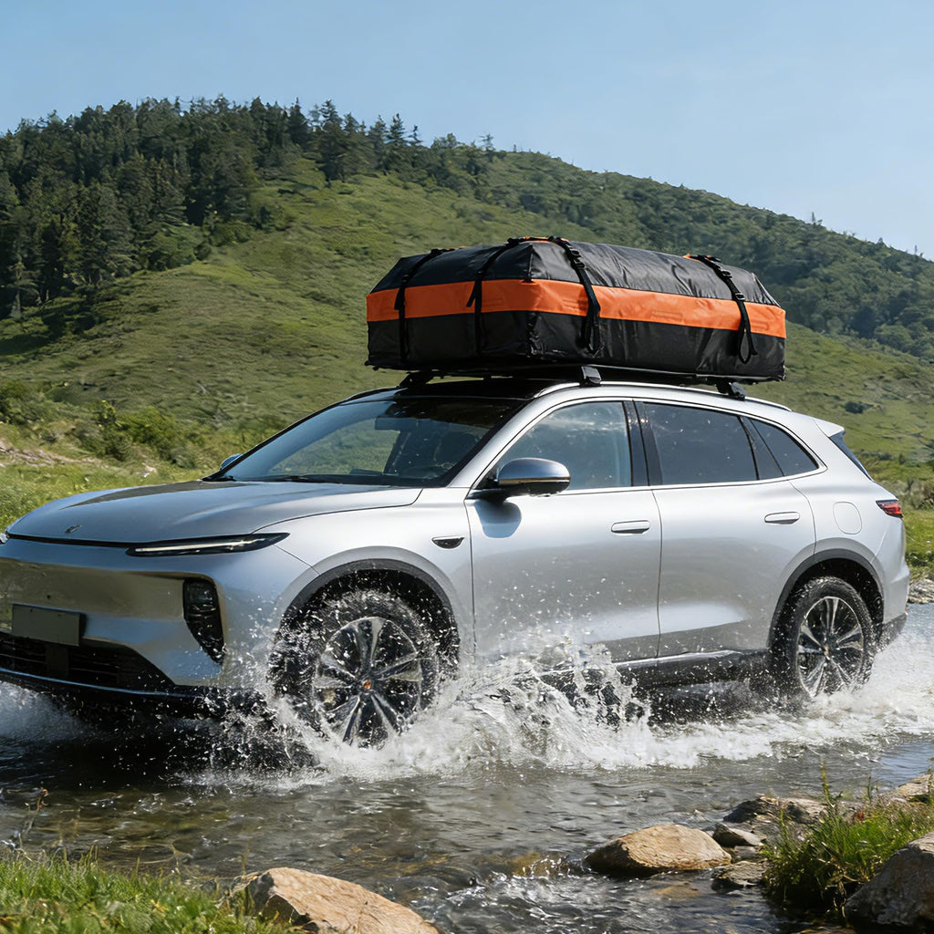 DUMOS Car Rooftop Cargo Carrier 15 Cubic Feet, Car Roof Waterproof PVC Bag