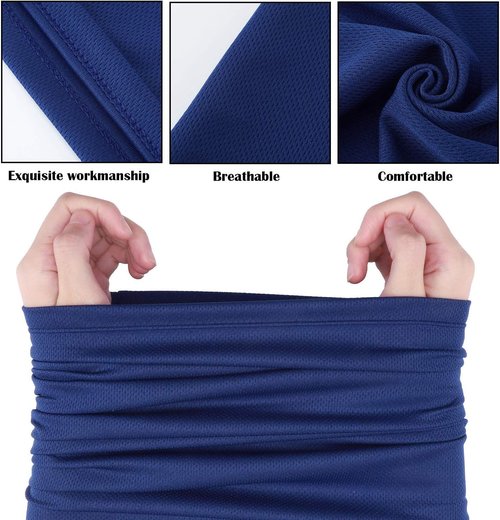 Geyoga UV Protection Neck Gaiter - 6 Pieces Cooling Scarf Mask for Summer | Breathable Bandana