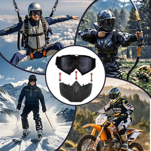 Airsoft Helmet and Mask Set, Tactical Paintball Full Face Black Skull Mask, Detachable Airsoft Goggles, Helmet with Front NVG Mount and Side Rails, Gear for CS, Cosplay, and Costume Movie Props