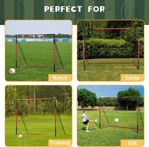 KAIHAOWIN Soccer Goal - Heavy-Duty Steel Frame | All-Weather Quick Assembly | 3'x2.5' to 10'x6.6' Sizes
