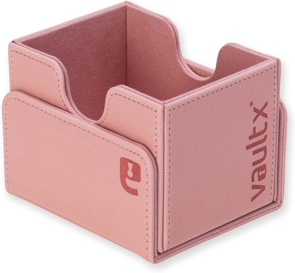 Vault X Trading Card Deck Box - Premium Exo-Tec Material, Holds 100+ Sleeved Cards | Detachable Magnetic Lid (Pink)