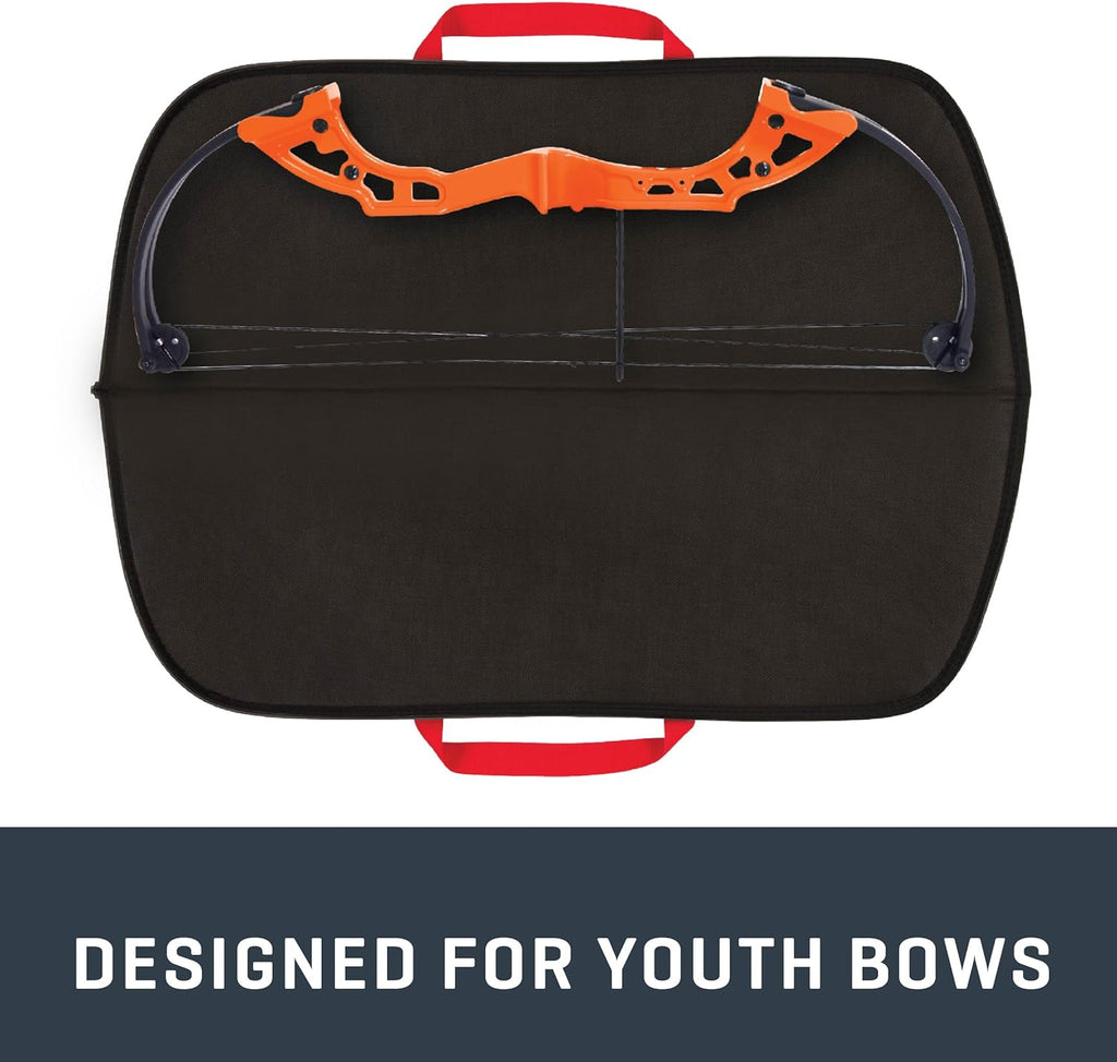 Titan™ Youth Bow Case - Durable Recurve & Compound Design | 38"L x 18.5"W, Gray/Red