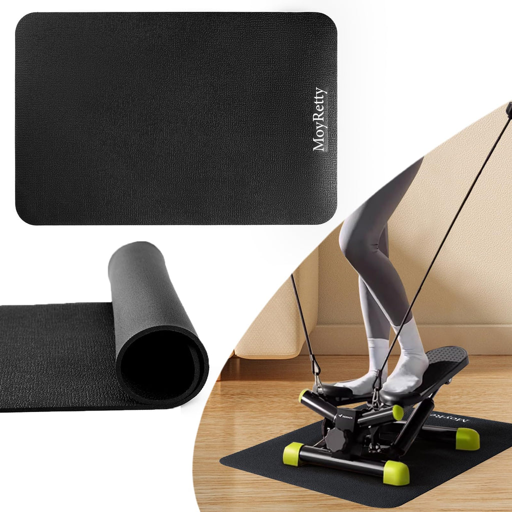 MoyRetty Non-Slip Workout Mat for Under Desk Elliptical(23.62x15.75 inches), Ellipse Leg Exerciser Machine Mat, Suitable for Electric Seated Foot Pedal Exerciser, Stability and Floor Protection