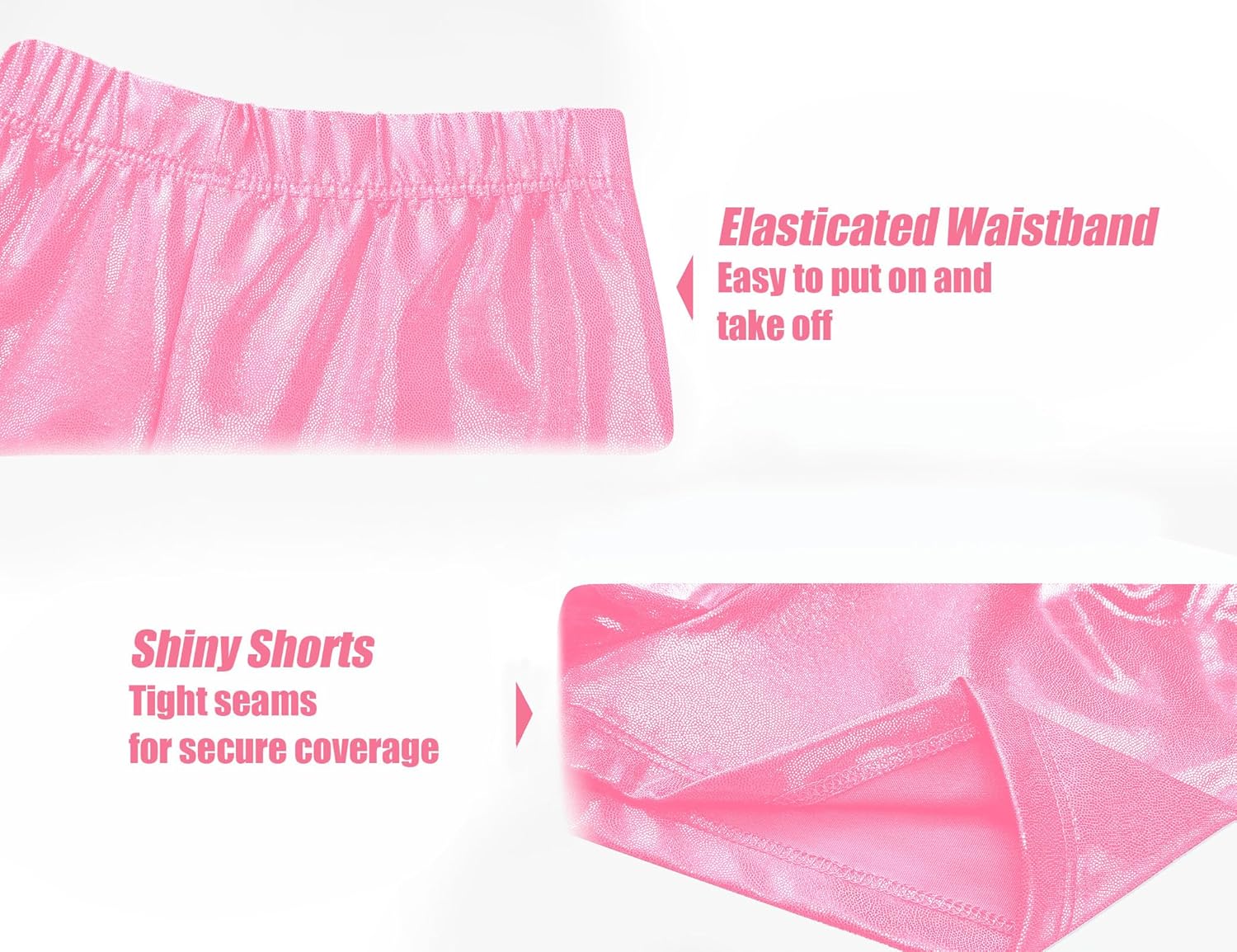 Regine Switzerland Gymnastics Leotards for Girls - Shiny 2-Piece Sleeveless Set with Shorts (Ages 4-12)