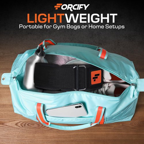 Forcify Belt Squat Weightlifting Belt – 59.8" x 4" Adjustable Nylon Gym Belt with Metal Buckle – Lifting Support for Men and Women