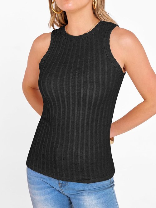 ANRABESS High Neck Tank Tops - Women's Sleeveless Summer Shirts | Soft Slim Fit Racerback Design