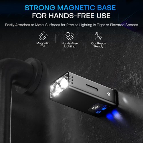 Rechargeable EDC Flashlight 1200 Lumens，Mini Flat LED Flash Light with Magnetic Base，USB-C Charging Pocket Flashlight,8 Modes Flashlight,IPX6 Waterproof for Home, Camping and Emergencies(Black)