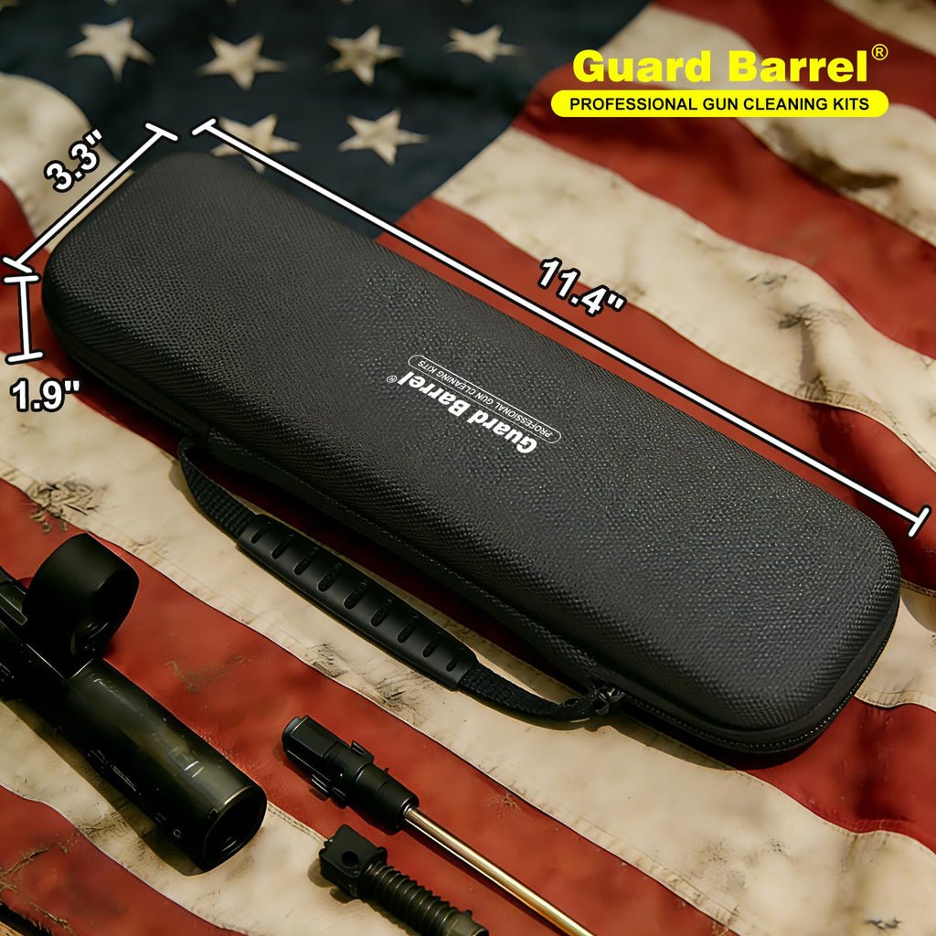 Gun Cleaning Kit for .22 .223Cal 5.56mm .22LR Rifle Pistol Cleaning Kit with 30ml Gun Cleaning Oil, Cleaning Swabs, Bronze Bore Brush and Brass Jag Adapter with Portable Case