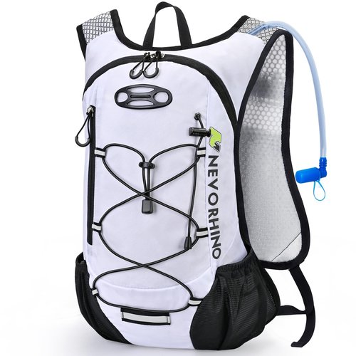 Lightweight Hydration Backpack, Running Backpack with 2L Water Bladder, Hydro Water Daypack for Cycling Hiking Rave for Men Women