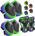 Wemfg Kids Protective Gear Set - Knee & Elbow Pads with Wrist Guards | 3-in-1 for Ages 3-14