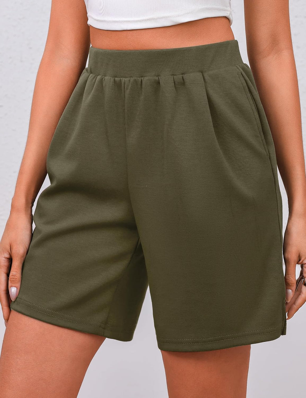 Quenteen Women's Air Layer Shorts - Casual Loose Athletic Running Shorts with Pockets | Summer Comfort