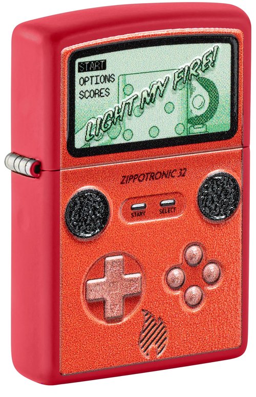 Zippo Zippotronic Design Red Matte Pocket Lighter