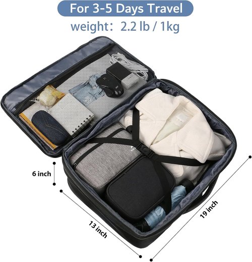 MATEIN Carry-On Backpack - Extra Large Expandable Travel Bag | Water-Resistant 40L Daypack in Black