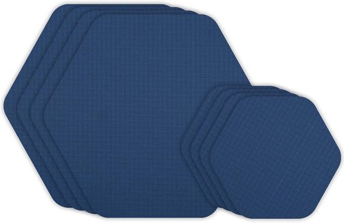 GEAR AID Tenacious Tape Hex – 8 Peel-and-Stick Repair Patches for Outdoor Gear | Blue, 2.5” & 1.5”