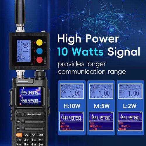 BAOFENG UV26 Ham Radio 10W (New Gen 5RM) Long Range Handheld Rechargeable Walkie Talkies with Programming Cable,Speaker Mic,Earpiece & 2500mAh Type-C Battery,Multi-Band Two-Way Radio, 2 Pack Full Kit