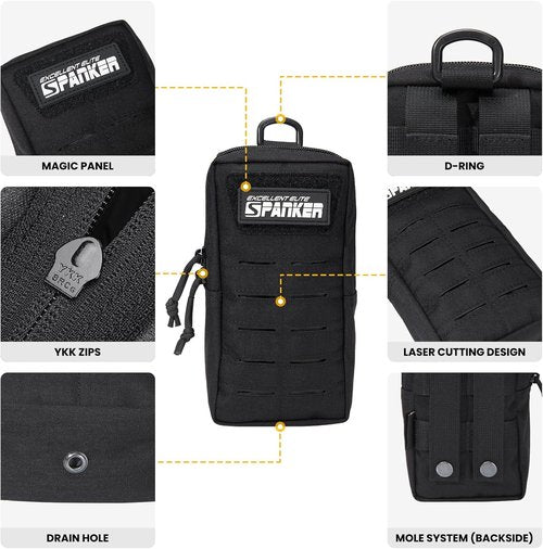 EXCELLENT ELITE SPANKER Tactical MOLLE Pouch - EDC Utility Organizer for Gadgets & Phones | Versatile Waist Bag