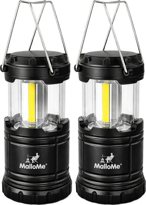 MalloMe LED Camping Lantern - Portable Battery-Powered Light for Emergencies | Collapsible Design