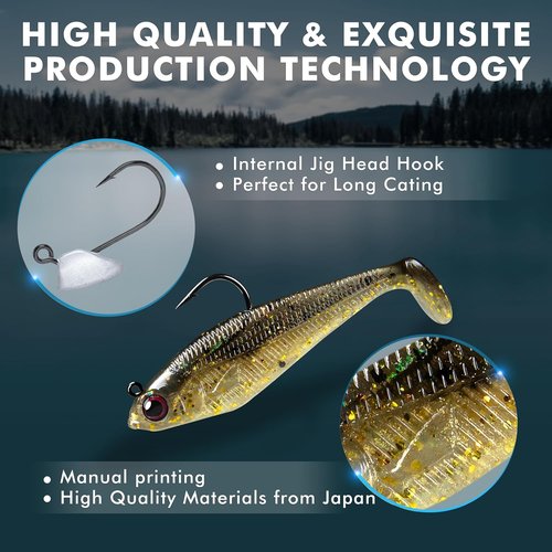 Fishing Lures - Pre-Rigged Swim Baits for Bass, Crappie, Trout & Walleye | Perfect Fishing Gifts