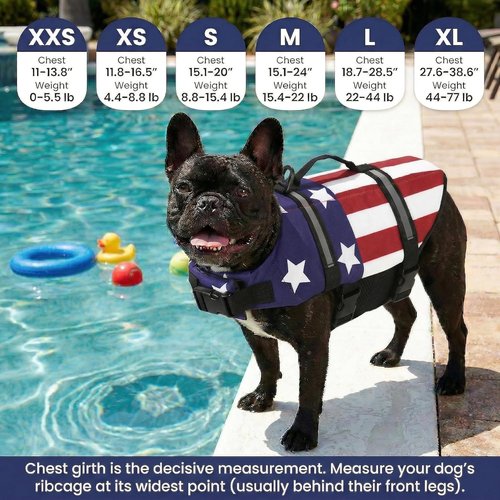 Doglay Dog Life Jacket - Adjustable Pet Swimming Vest with Reflective Stripes | Superior Buoyancy for All Sizes