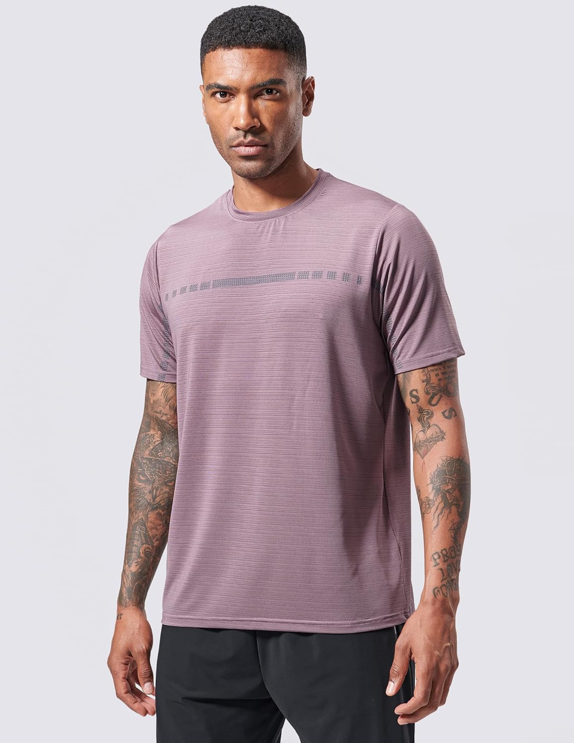 Skiennix Men's Quick Dry Active Crew Neck T-Shirts - 5 Pack Athletic Workout Tees