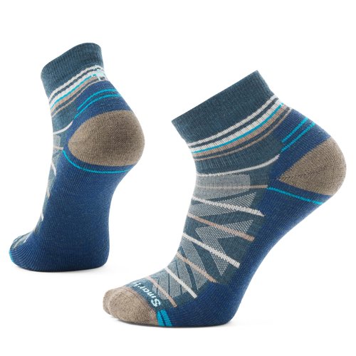 Smartwool Mens Hike Light Cushion Pattern Ankle Socks Twilight Blue Large