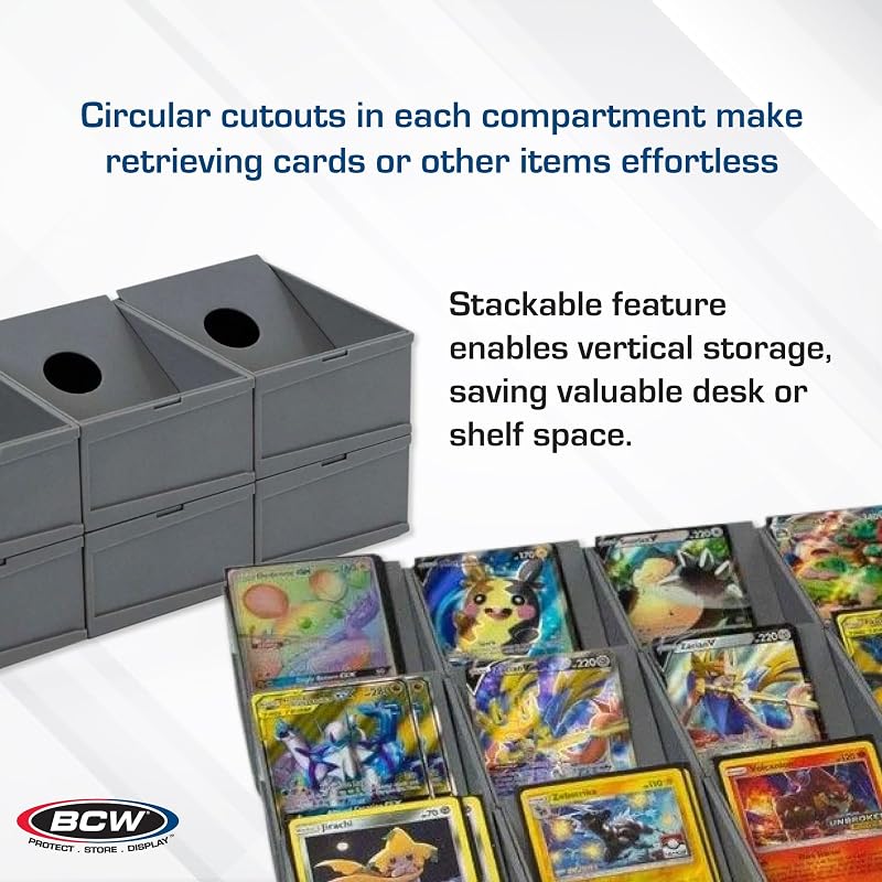 BCW Modular Card Sorting Trays, 6-Cell Grid, 2 Pack — 12 Cells Variation