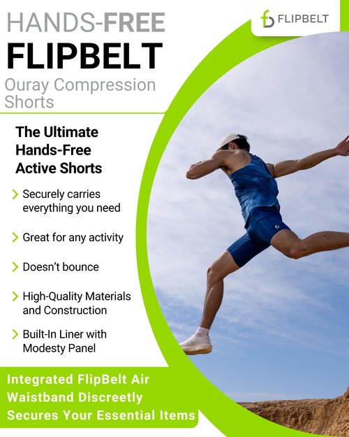 FlipBelt Men's Compression Shorts 3.0 - Black - M