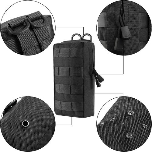 2 Pack Molle Pouches - Tactical Water-Resistant EDC Utility Bags | Compact Design for Everyday Use