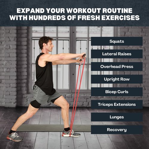 Anchor Gym Resistance Band Bar - Portable Alloy Steel Workout Bar - Resistance Bar for Strength Training, Home Gym, Pilates, Yoga, Resistance Bands Compatible