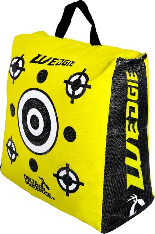 Delta McKenzie 20" Wedgie Archery Bag Target - Portable Self-Standing Field Point Practice - Yellow