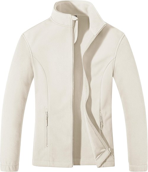 MAGCOMSEN Women's Fleece Jacket - Lightweight, Soft & Warm Zip-Up Coat with Pockets for Winter