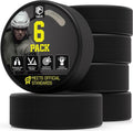 EAGLES Ice Hockey Pucks - Official Regulation Weight & Size | High-Grade 6 oz Diameter, 3" Thickness, Black