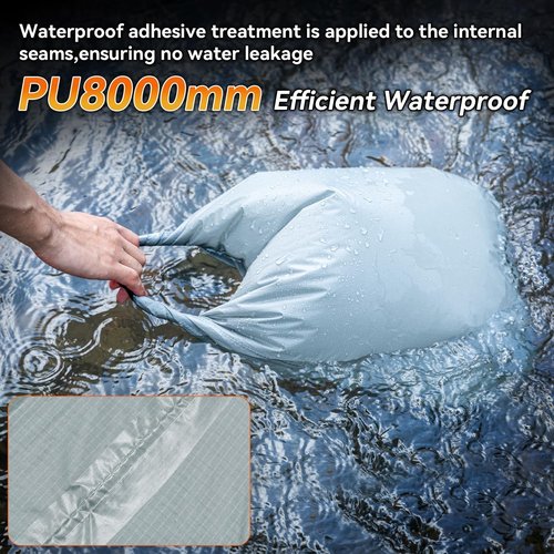 HIKEMAN Waterproof Dry Bag - Ultralight Roll Top Dry Sack | 3-Pack for Travel, Swimming, Kayaking (Green)