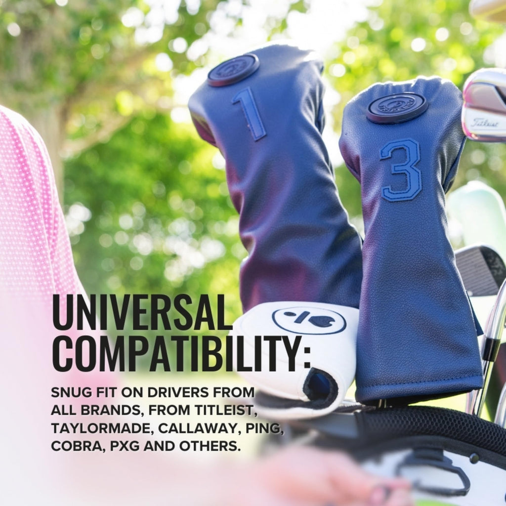 Stripebird Magnetic Golf Driver Head Cover - Ultra-Strength Neodymium, Magnetically Attached - Durable Golf Club Headcover - Lightweight Modern Design - Versatile Fit for All Major Brands - Blue