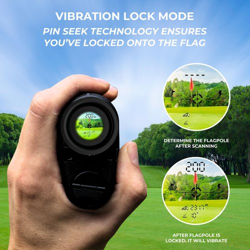 Aspire Platinum Golf Rangefinder – Slope On/Off, 6X Magnification, 1000-Yard Laser Range Finder with Vibration, Pin Seek, High-Speed Scan & Slope Mode – Waterproof – Battery & Case Included