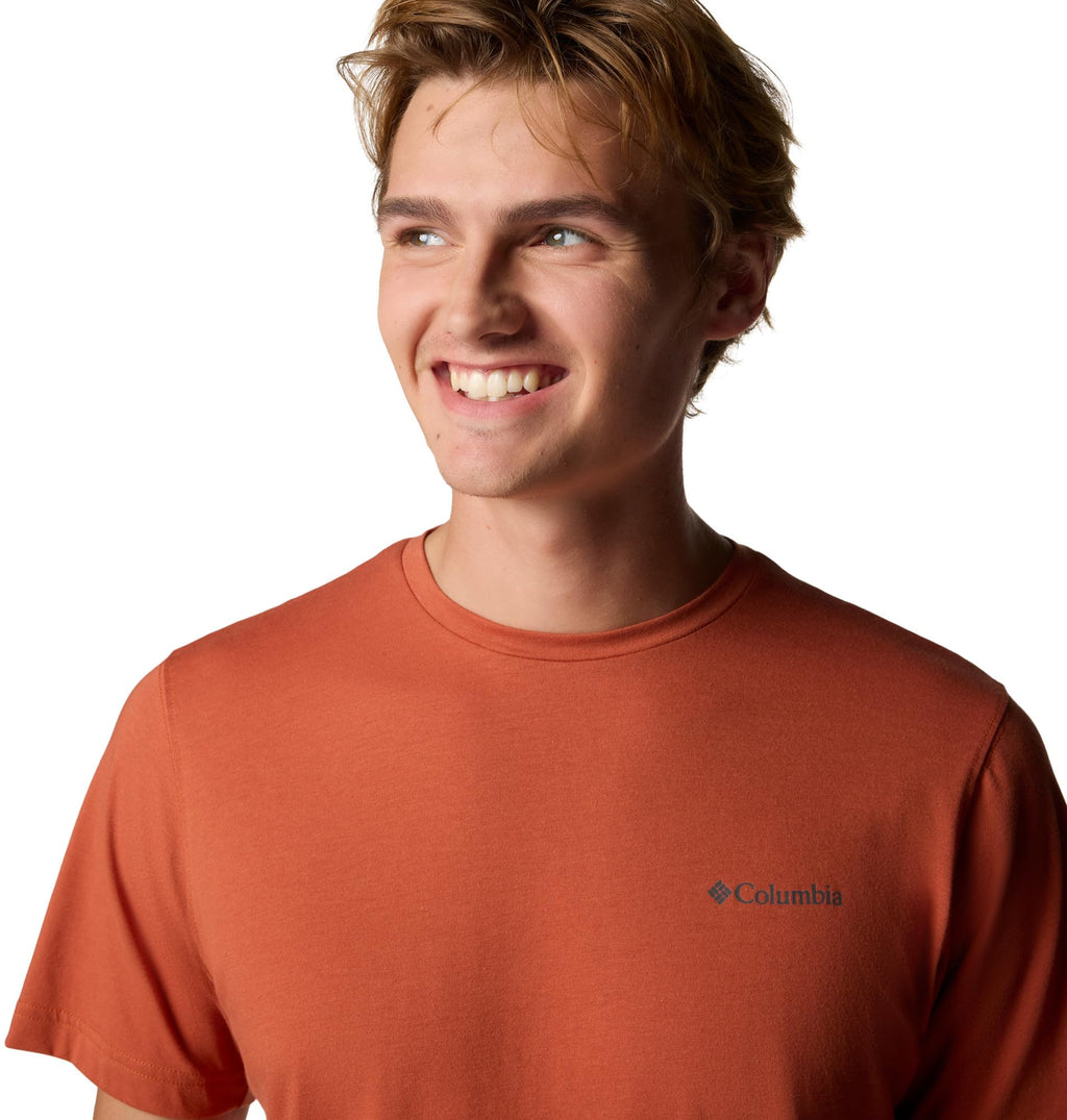 Columbia Mens Thistletown Hills Short Sleeve T-Shirt, Tuscan Heather, 1X