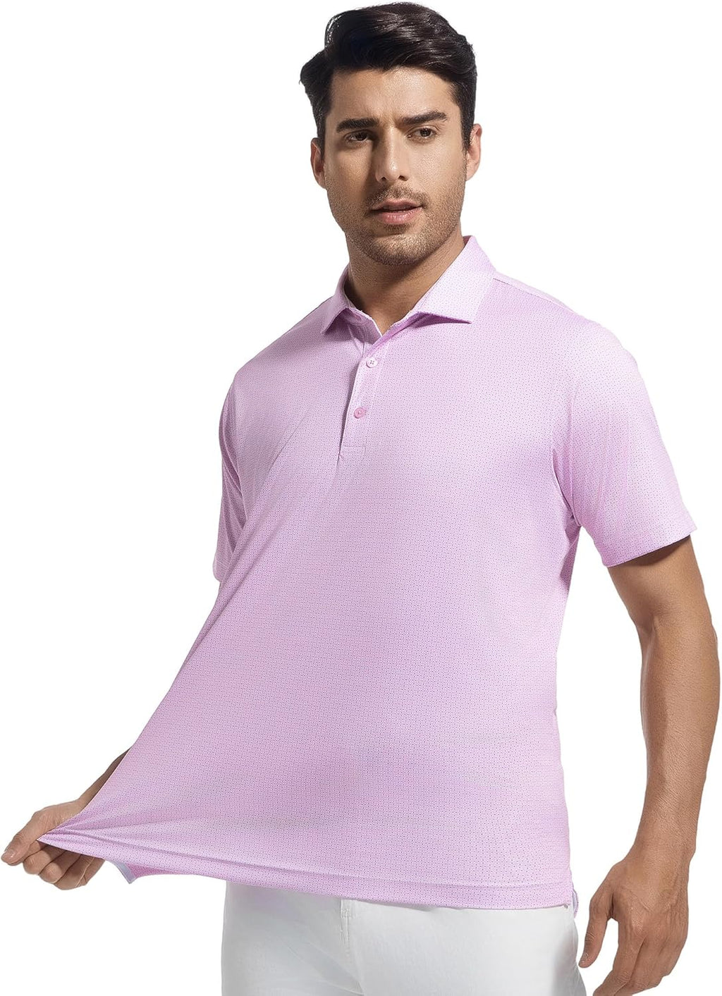SAMERM Men's Golf Polo Shirt - Short Sleeve Moisture-Wicking Performance Tee | Casual Print Design