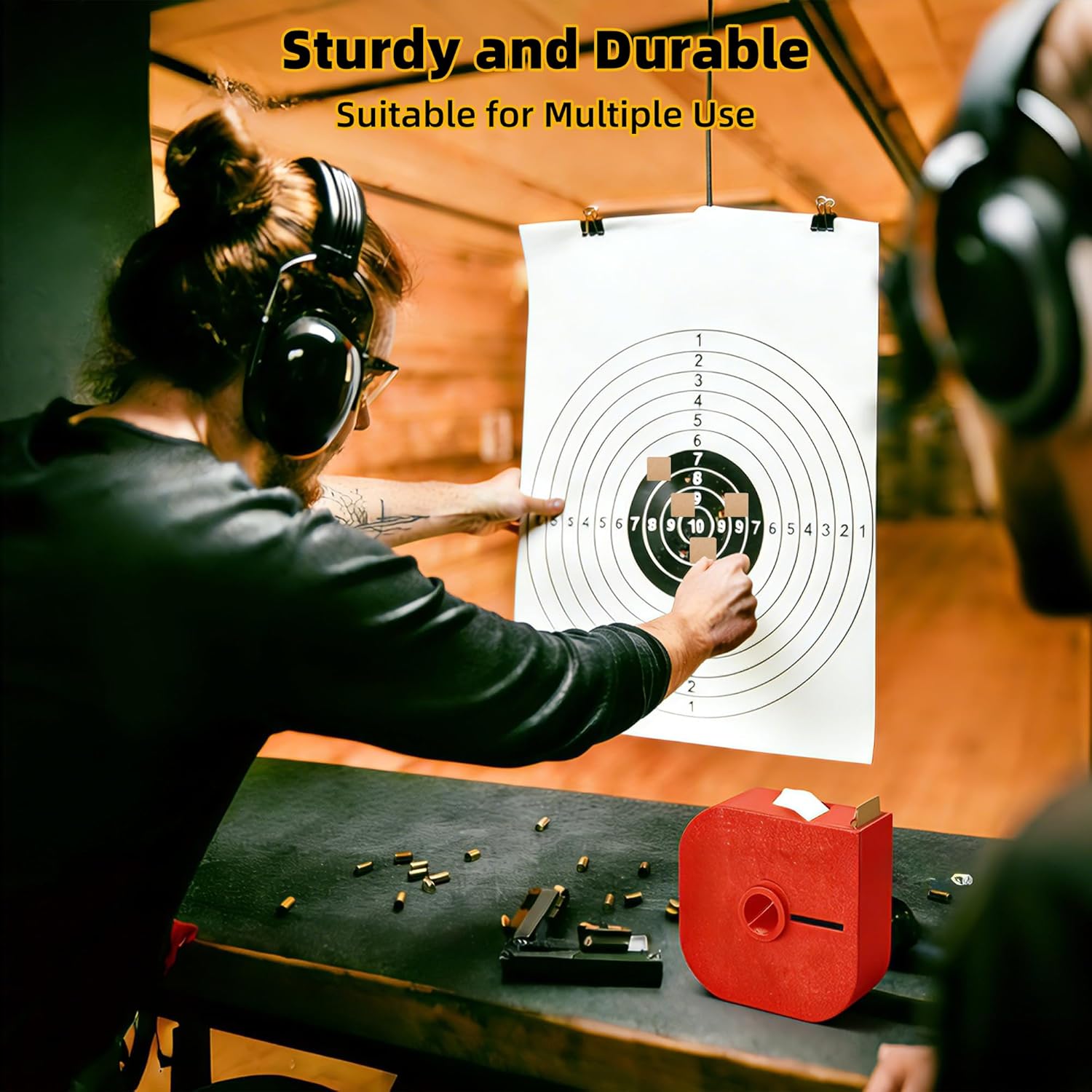 Target Pasters Dispenser Box - Self-Adhesive Shooting Targets with Easy Access & Storage | Perfect for USPSA, IPSC, IDPA