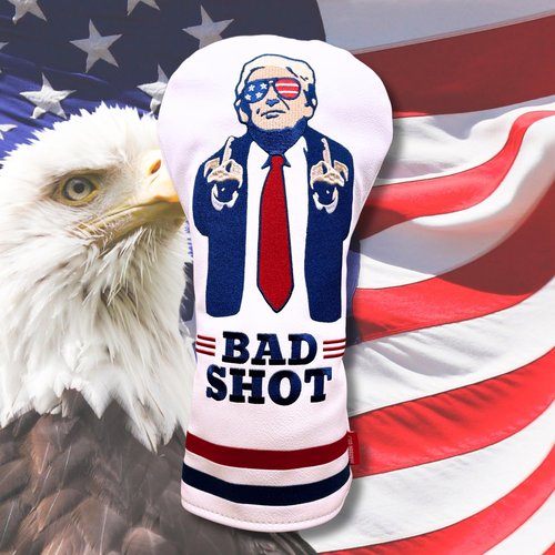 The Original USA Funny Golf Head Covers Trump Bad Shot Driver Fairway Wood Putter Headcover w/Madson Golf Cart Magnet securing Golf Head Cover Donald Trump Merchandise Dad Gifts for Birthday (Driver)