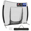7x7ft Baseball Net for Batting Hitting Pitching - Black, 90-Second Setup