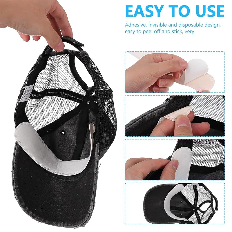 Disposable Collar Protector Sweat Pads - Self-Adhesive Neck Liners, 50 Pack, White, 8.66 x 1.18 in
