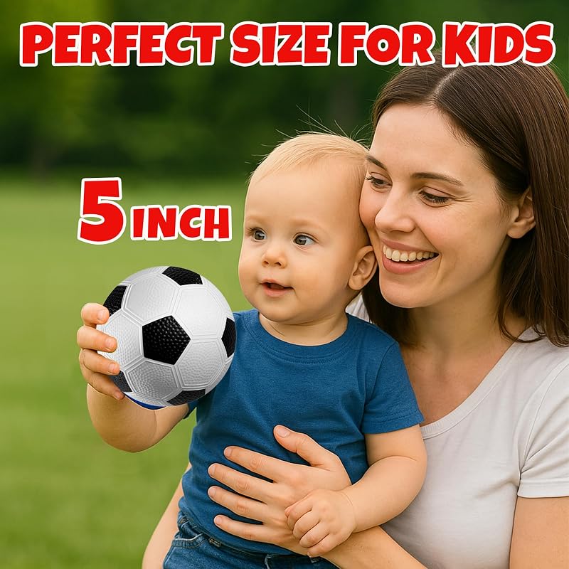 8 Pack 5-Inch Toddler Sports Balls Set – Includes Beach Ball, Rainbow & Classic Styles – Gift Box 8-Piece Elite Toddler Sports Set