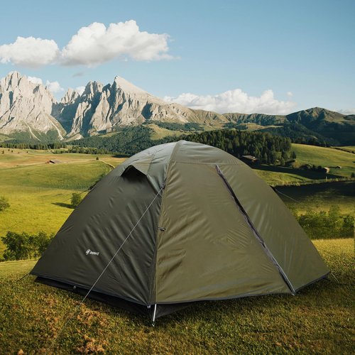 Backpacking Tent for Camping 2/3/4 Person Hiking Ultralight Tent for Waterproof Windproof Outdoor Tents Easy Setup Two Doors Double Layer Lightweight Instant Tents (Green, 1-2 Person)