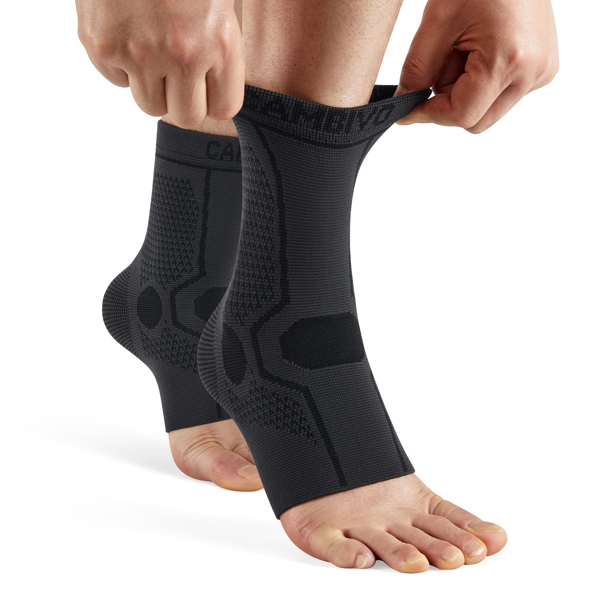 CAMBIVO 1 Pair Ankle Compression Sleeve for Men & Women – Soft, Breathable Support for Plantar Fasciitis, Achilles Tendonitis, Swelling & Sports Recovery – Easy to Wear, All-Day Comfort Fit
