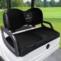Golf Cart Seat Covers Fits Yamaha G29/Drive2 Standard Seat Cushion,Cooling Mesh Fabric and Vinyl Leather Yamaha Seat Covers with Pockets,No Stapler Needed Replacement Front Seat Cover(Black)