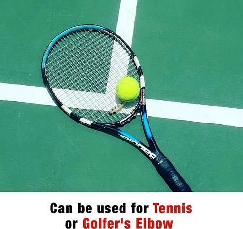ACE Sport Tennis Elbow Strap - Adjustable Support for Pain Relief | Black, 1 Pack