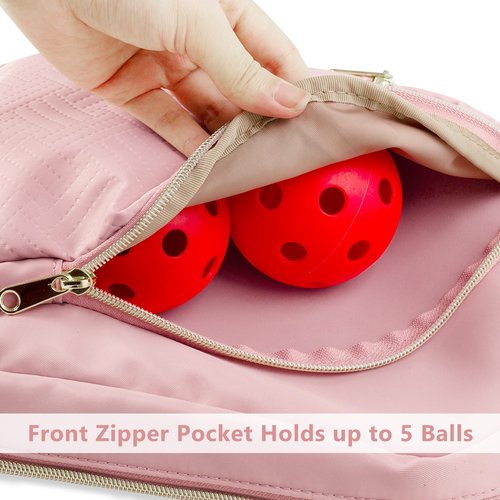 Prokva Pickleball Bag for Women, Pickleball Paddle Sling Bag, Pickle Ball Bag for Pickleball Accessories, Pink (Patent Design)