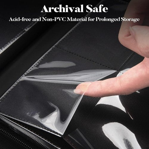 Fabmaker Premium 4 Pocket Zip Card Binder - Portable Album for 320 Trading Cards | Navy Blue